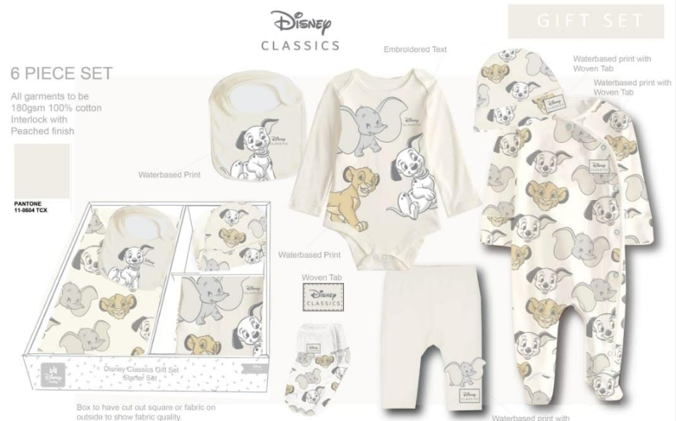 6 piece Disney Classics Baby Gift Boxed Set