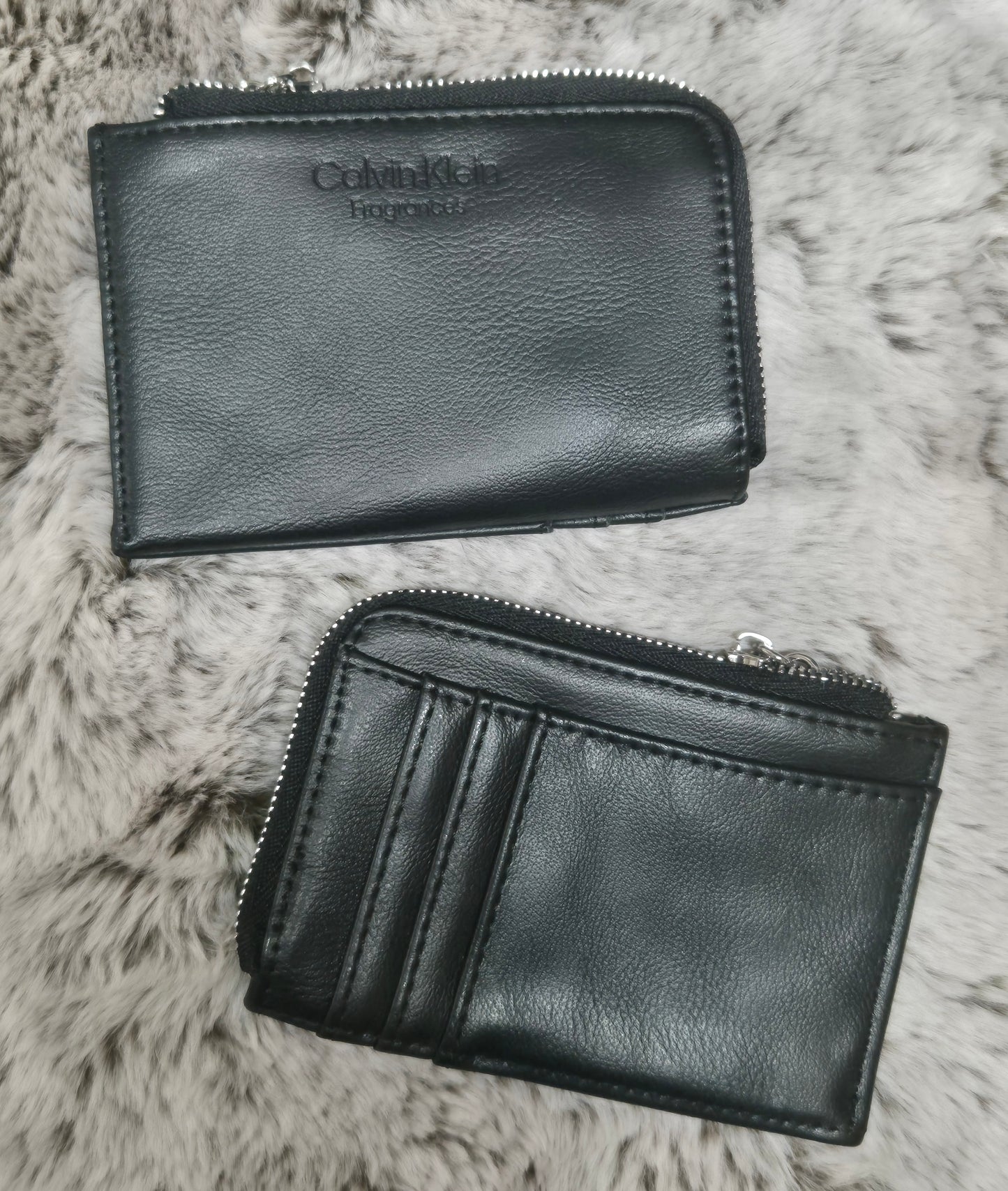 Calvin Klein Fragrances black card case zipped wallet