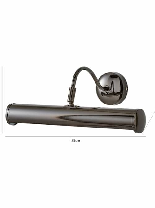 Gemini Twin Picture Wall Light, Black Chrome