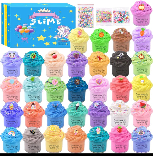 32pcs Mini Butter Slime Set - Soft, Scented & Fluffy DIY Slime Kit