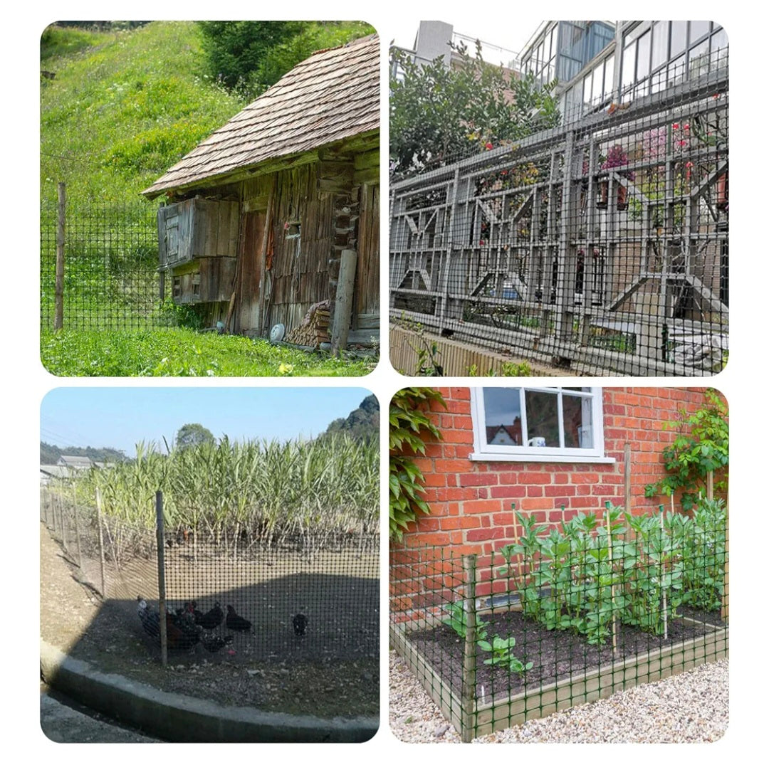 Garden Fence Animal Barriers, 1x10m Heavy Duty Barrier Fencing for Dogs Reusable Construction Fences Garden Netting for Poultry, Yard, Vegetable, Industry Barrier - Black