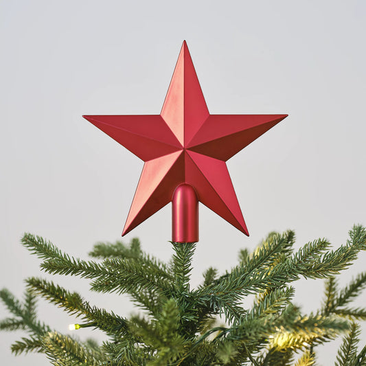 Red Plastic Star Christmas tree topper