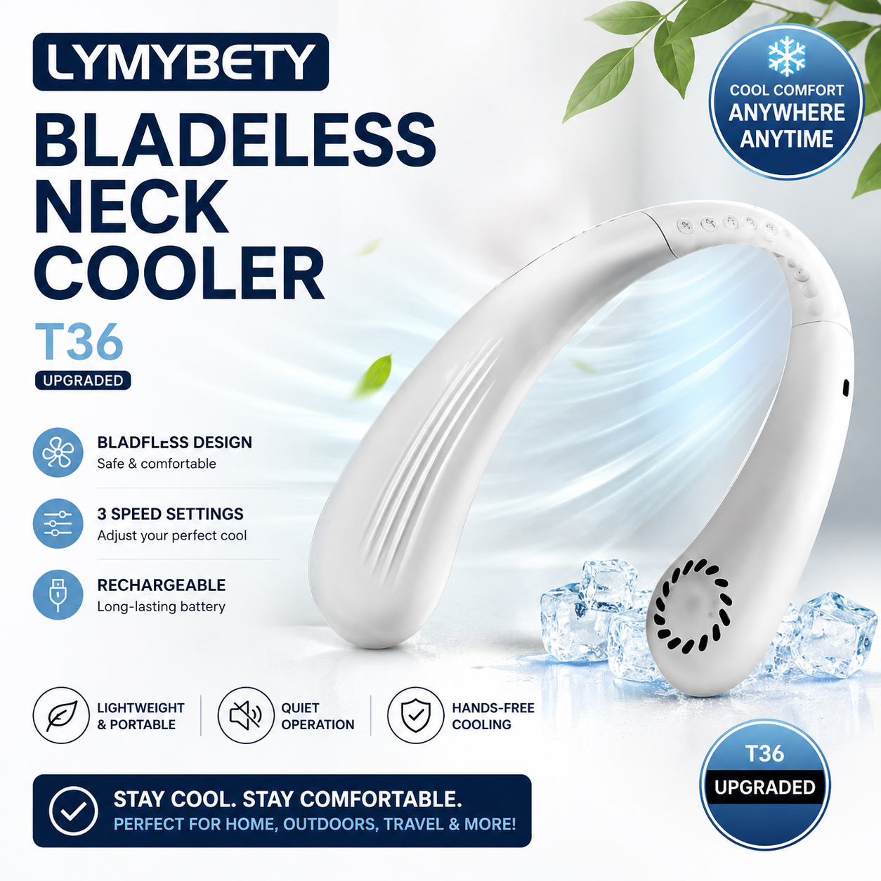 Bladeless Neck Cooler Fan