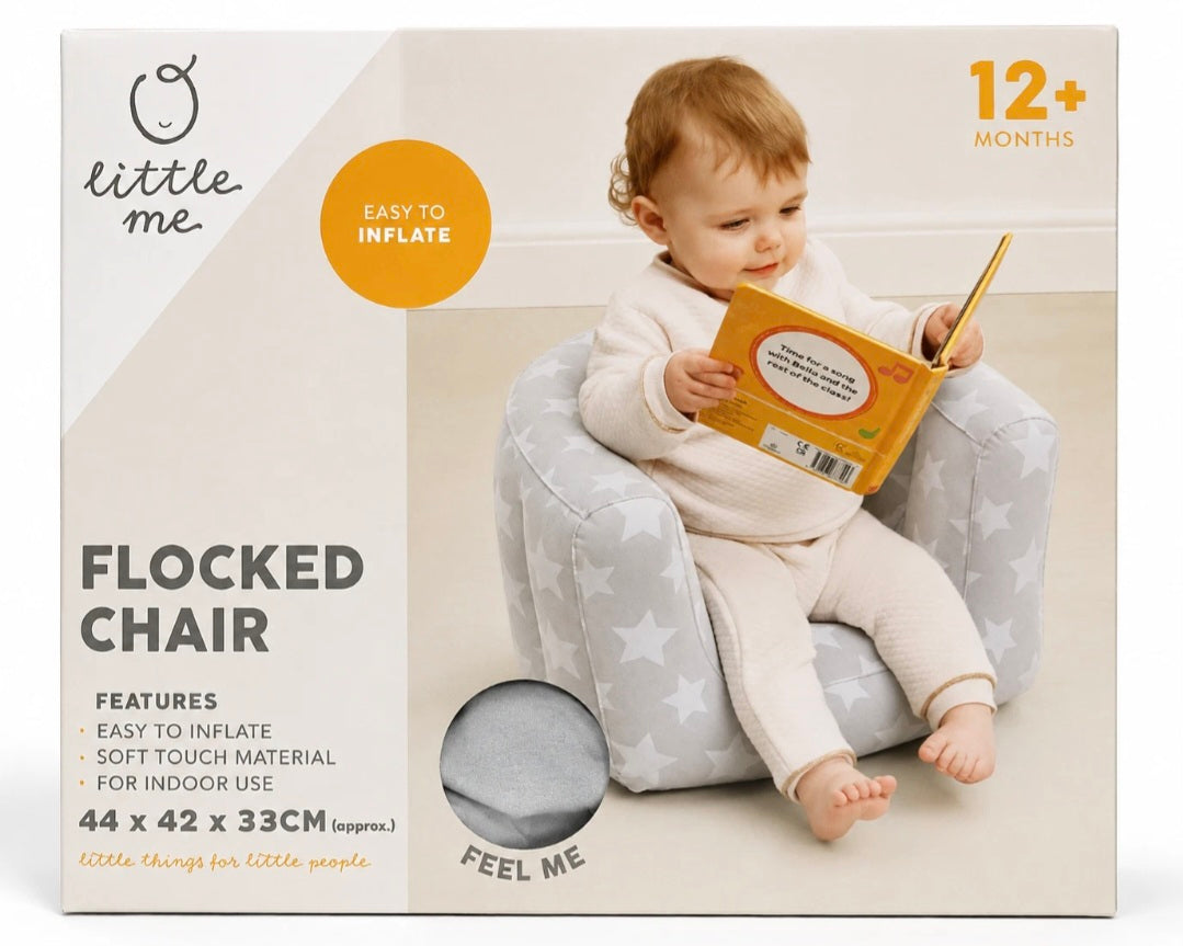 LITTLE ME FLOCKED INFLATABLE CHILDRENS CHAIRS 44x32x33cm
