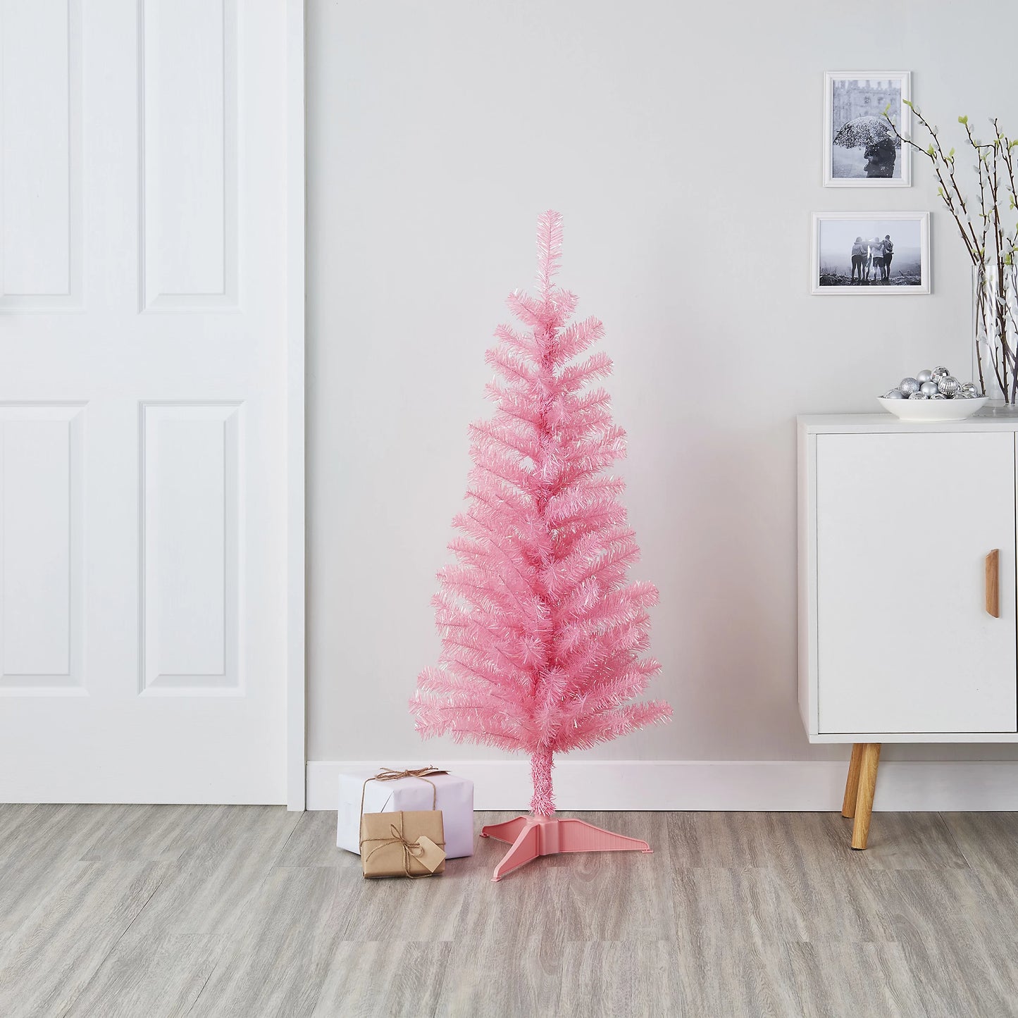4ft Orelle Pink Wrapped Full Artificial Christmas tree