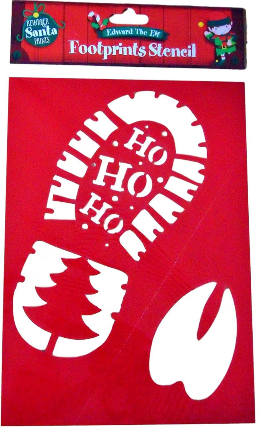 Edward the Elf Footprints Stencil