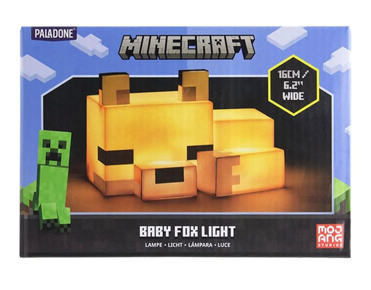 Paladone Minecraft Axolotl Light Decorate Your Desk or Bedside Table Powered by 3 x AA Batteries & Minecraft Fox Night Light