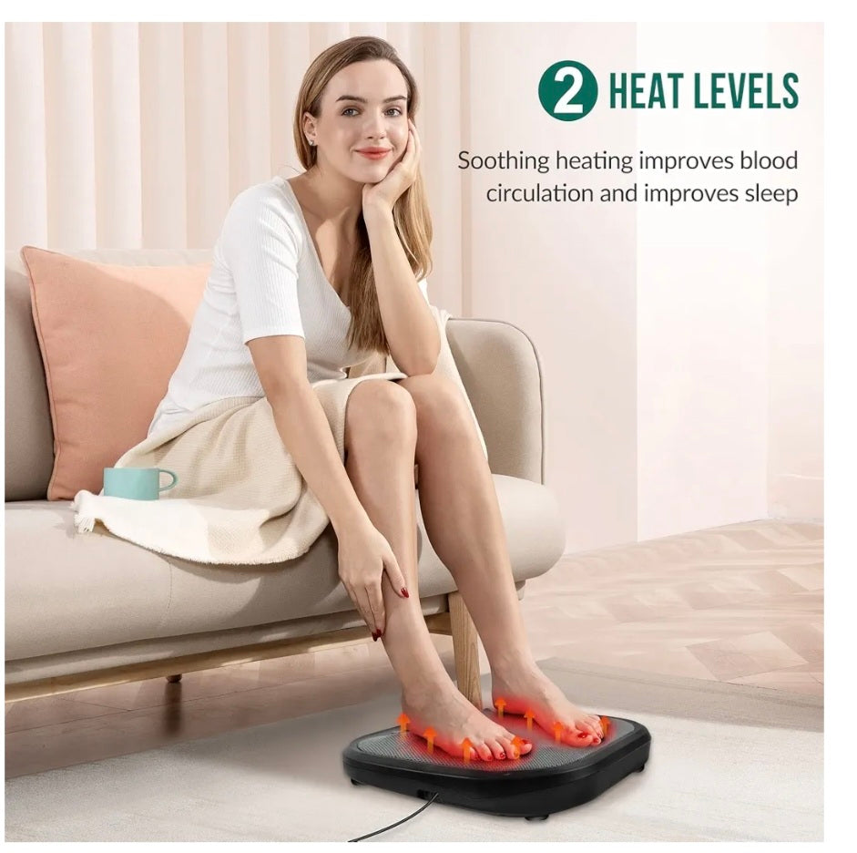 Snailax Shiatsu Foot, Back & Leg Massager with Heat, 2-in-1 Deep Kneading Massagers for Back and Neck, Electric Foot Massager, Foot Warmer