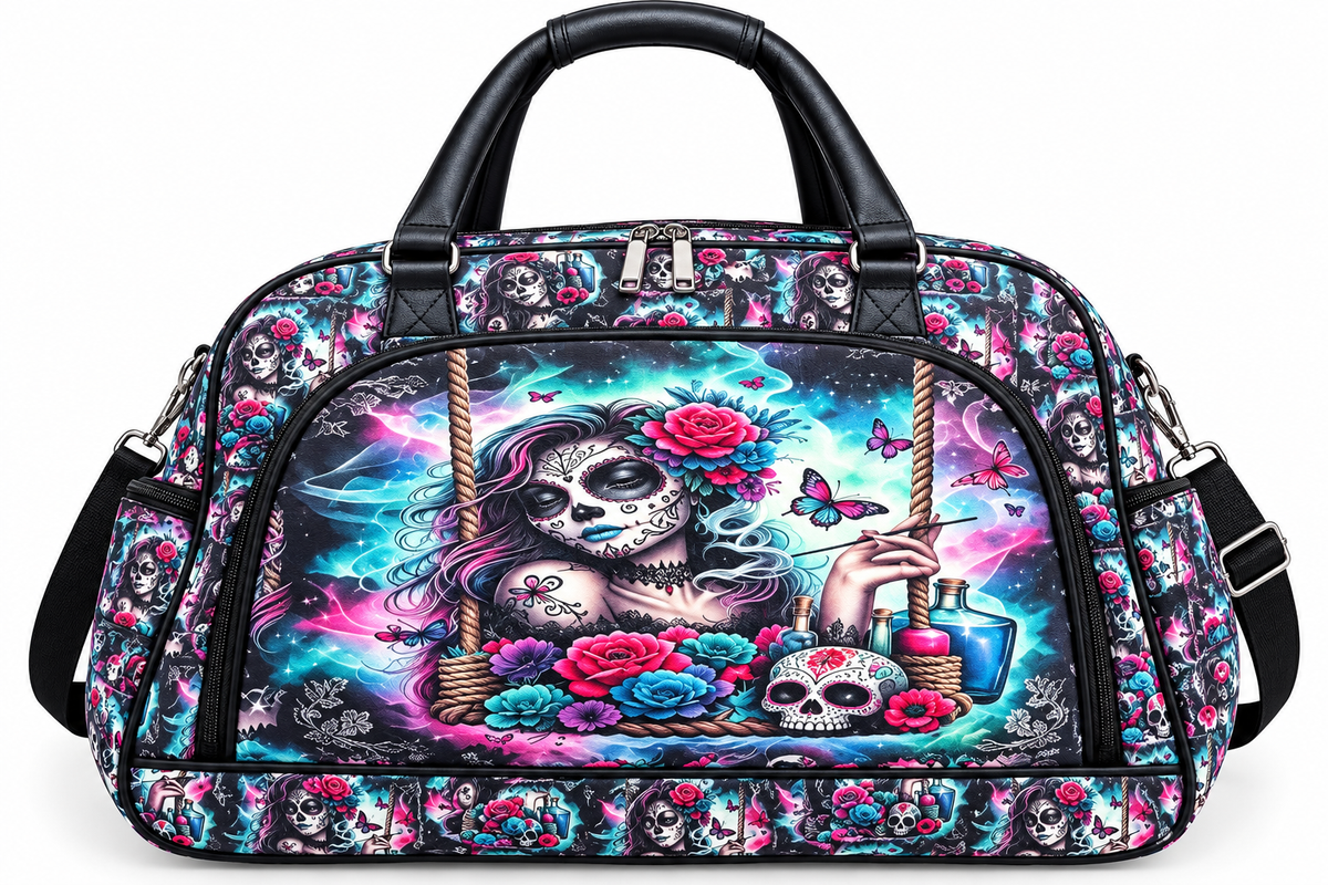 Weekender Bag 40cm Highland Girl/Skull