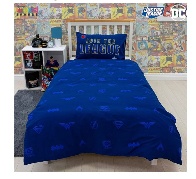 Justice League Reversible Single Duvet And Pillowcase