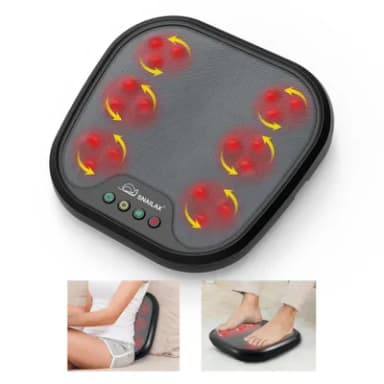 Snailax Shiatsu Foot, Back & Leg Massager with Heat, 2-in-1 Deep Kneading Massagers for Back and Neck, Electric Foot Massager, Foot Warmer
