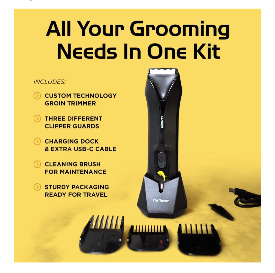 The Tamer Manscaper Body Hair Trimmer for Men & Women, Premium Electric Ball with Waterproof Groin Shaver. Zero-Gap Precision, 120 Min Runtime, USB-C Rechargeable Wet/Dry Body Groomer