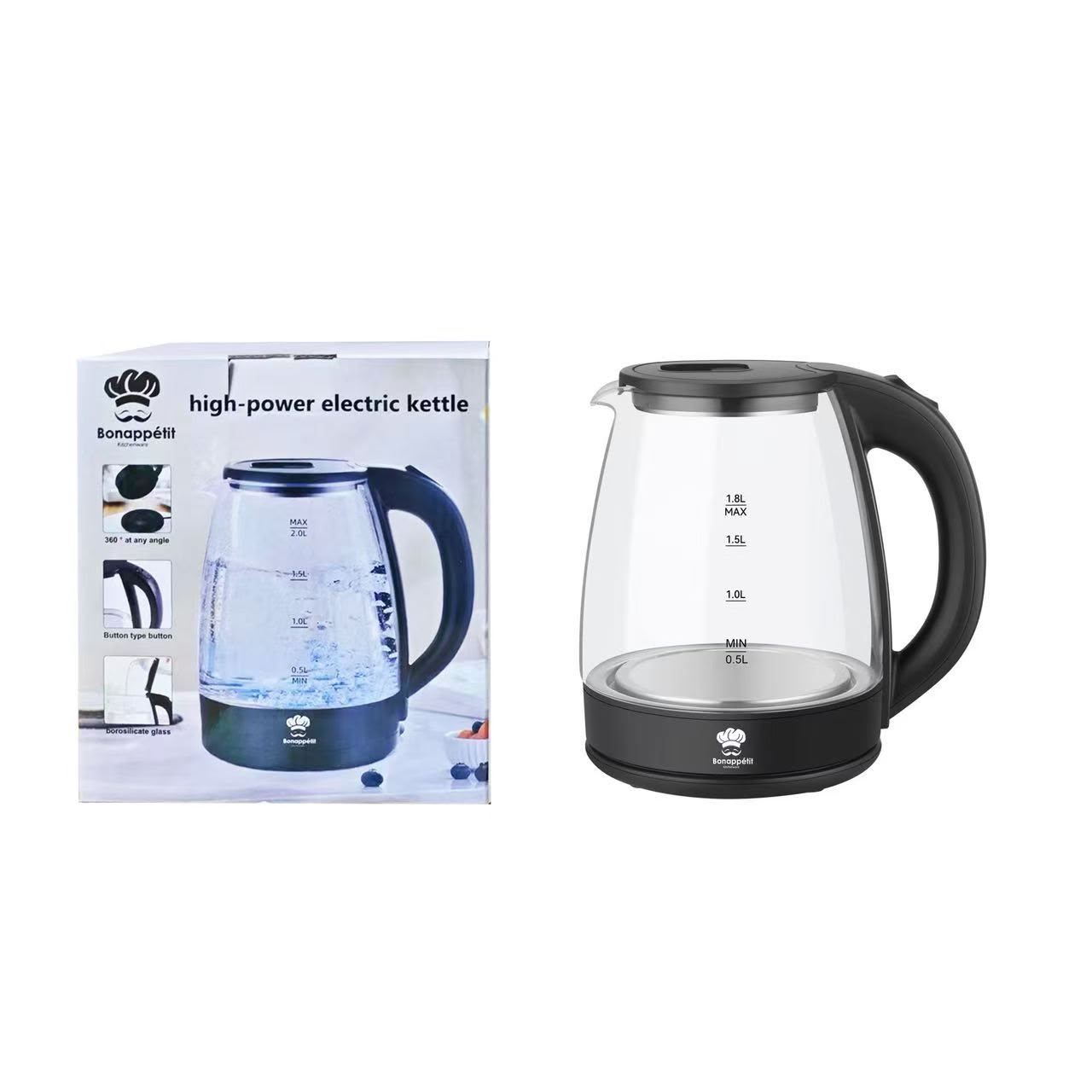 Blue LED Light Fast Boiling High Powered Kettle