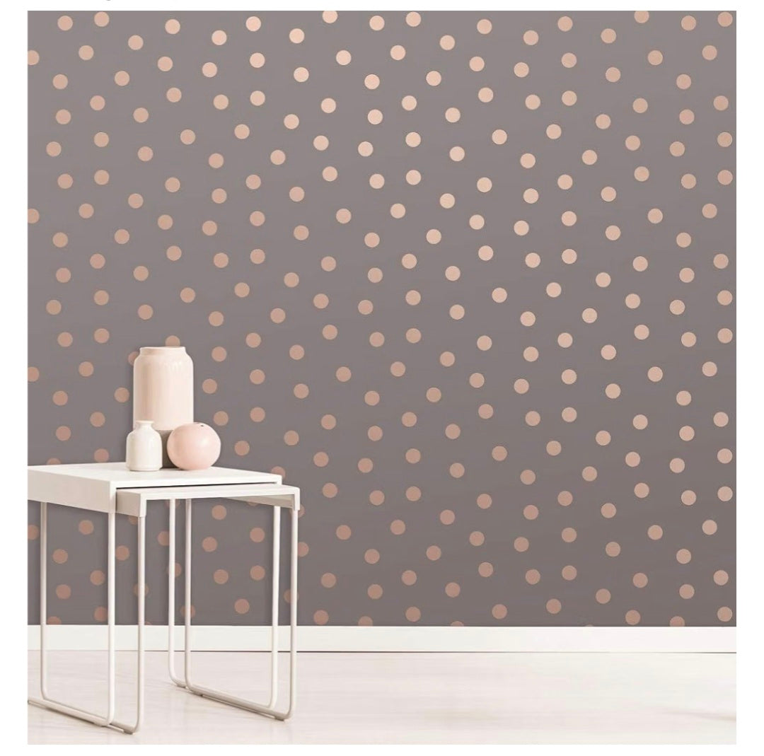 Crown Starlight Spots Charcoal Wallpaper