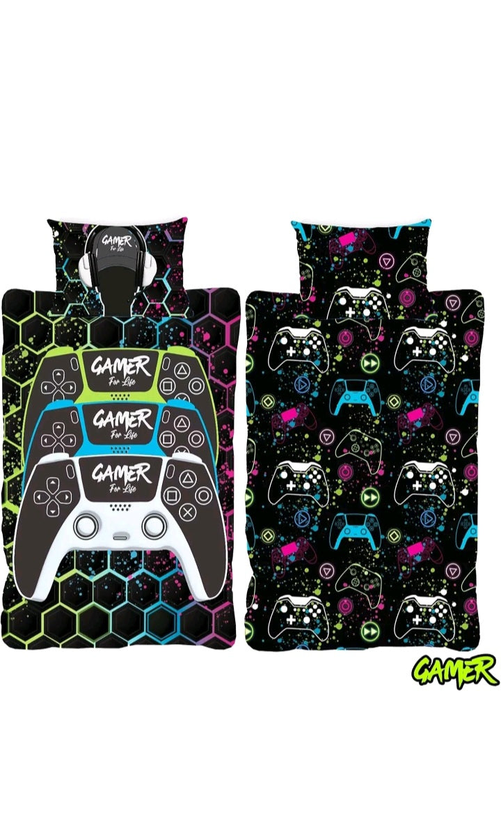 Gamer Reversible Single Duvet And Pillowcase