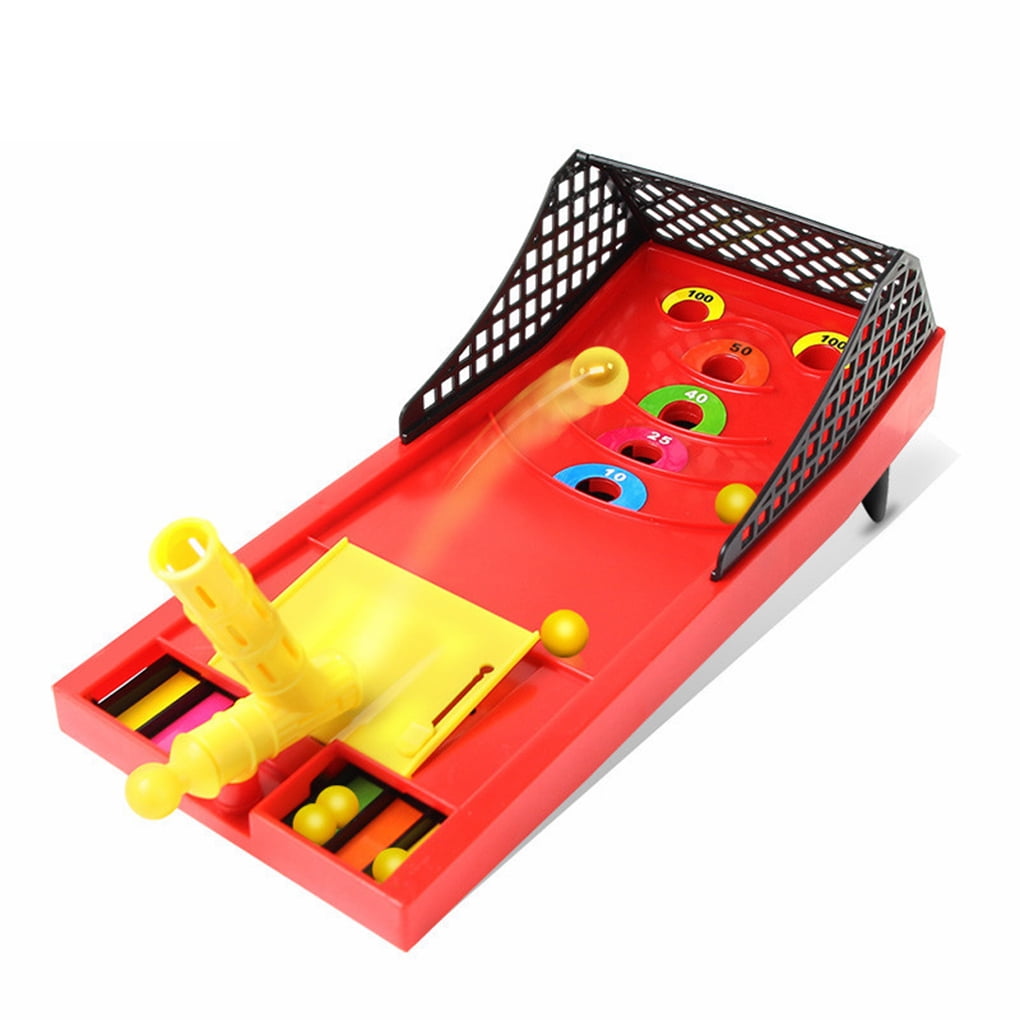 Portable Table Top Shoot Ball Game Pull Aim and Shoot Arcade Board Game for Ages 5 and Up