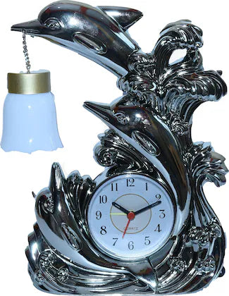 Dolphin Clock with Lamp