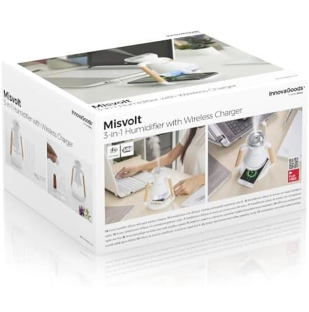 3-in-1 Wireless Charger, Aroma Diffuser and Humidifier Misvolt InnovaGoods