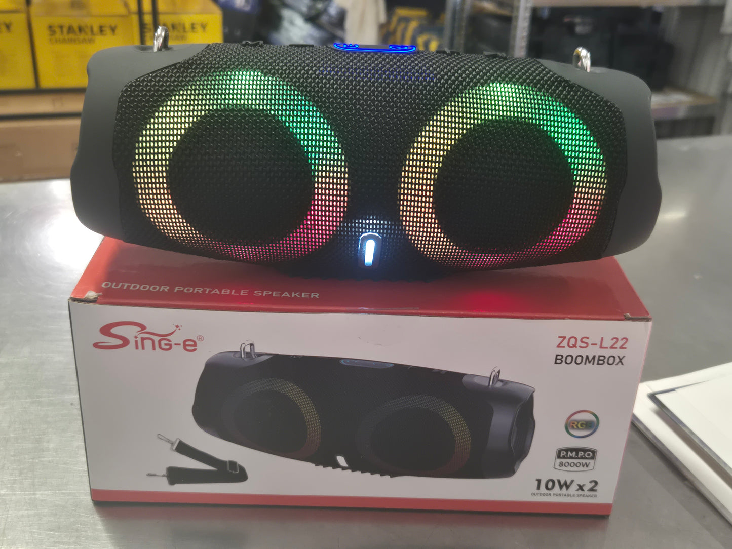 LED Boom Box Outdoor portable speaker with Strap