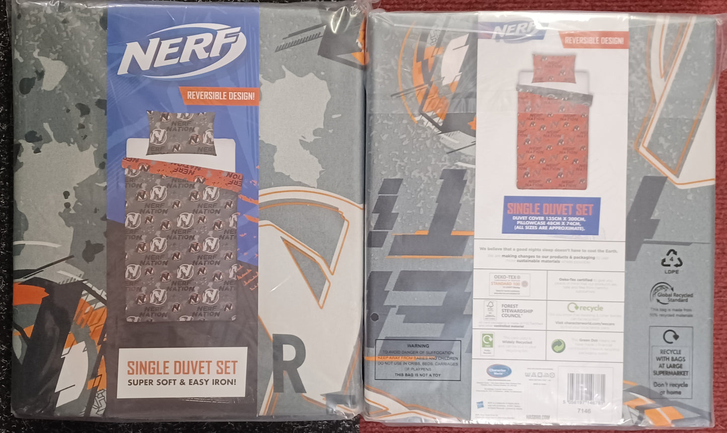 NERF Single Reversible Duvet Set