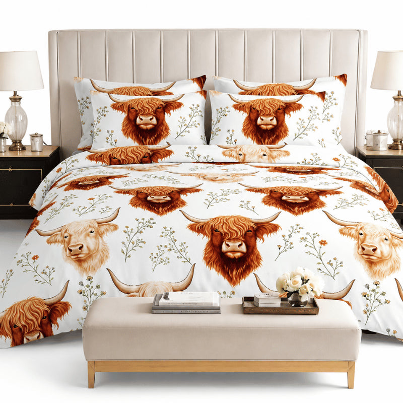 Highland Cow Soft Touch Duvet Set Single