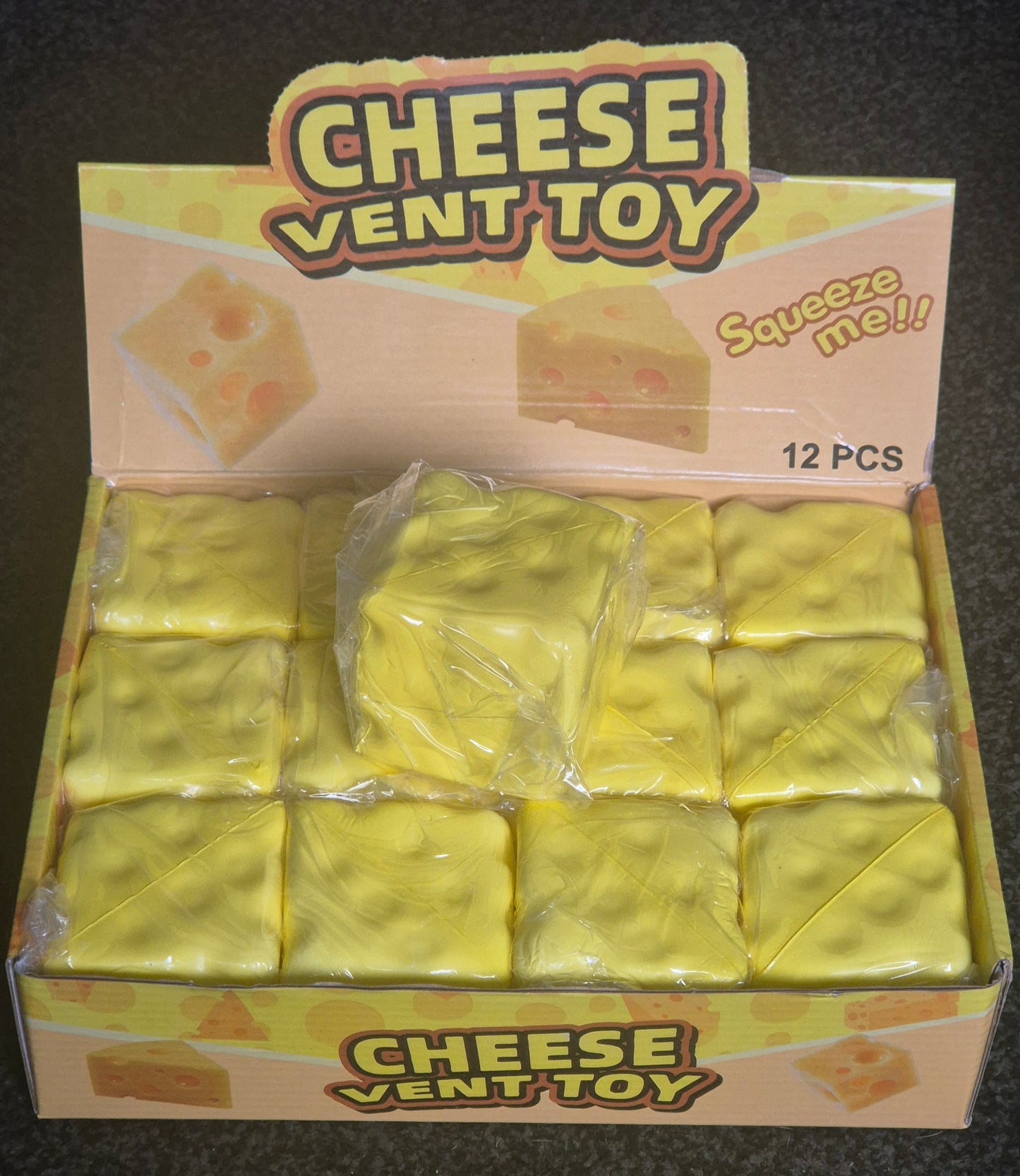 Large Cheese Squishy Square
