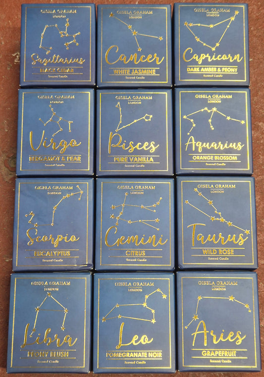 Star Sign Fragranced Boxed Glass Mini Candle