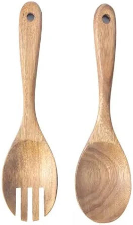 Natural Wooden Serving Tongs