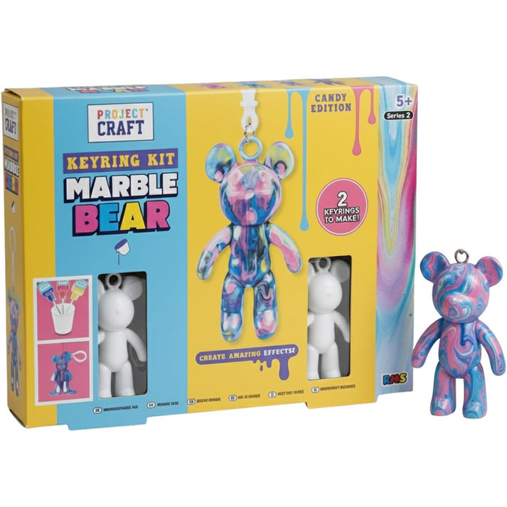 Marble Bear Keyring Kit, 2 Different Designs