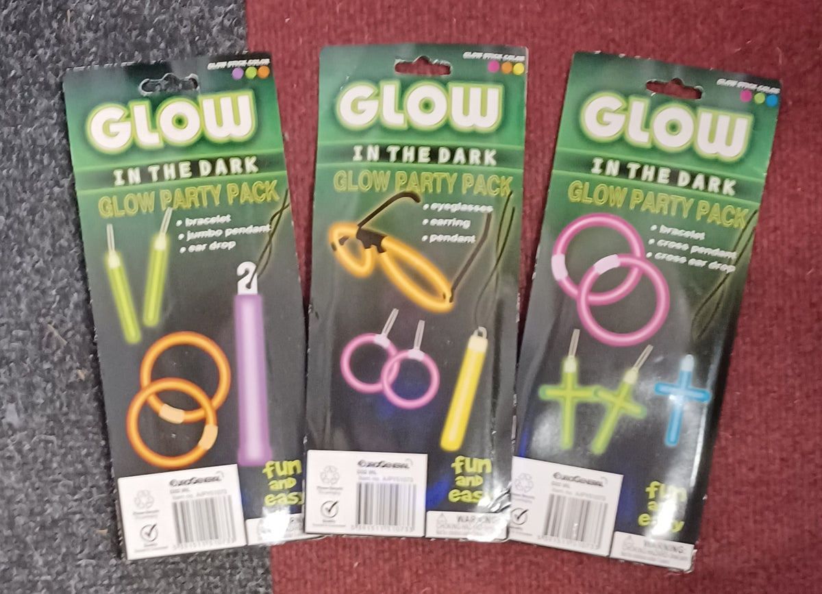 Glow In The Dark Glow Party Pack. Random Design Provided