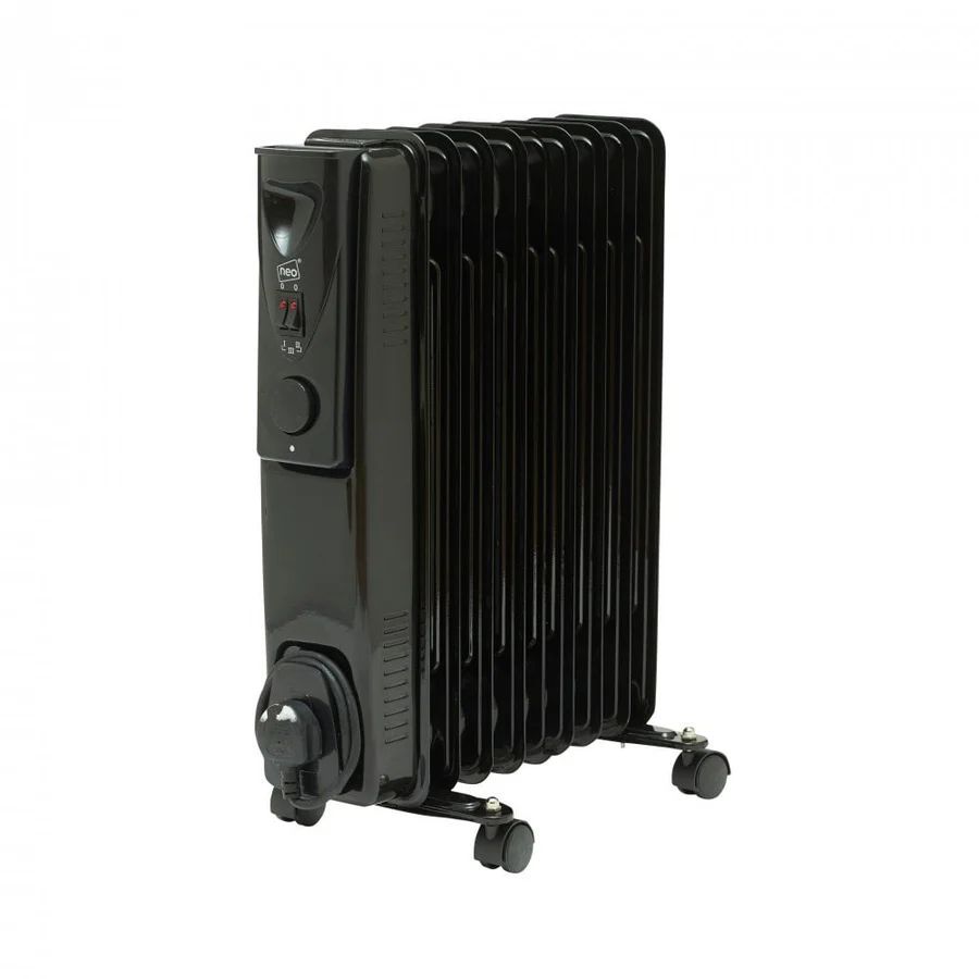 Neo 9 Fin Black Electric Oil Filled Radiator