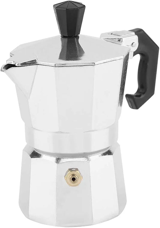 MAGT Italian Moka 1 Cup, 30mL 1 Cup Aluminum Italian Type Moka Pot Espresso Coffee Maker High-temperature Resistant And Insulating Stove Home Office Use