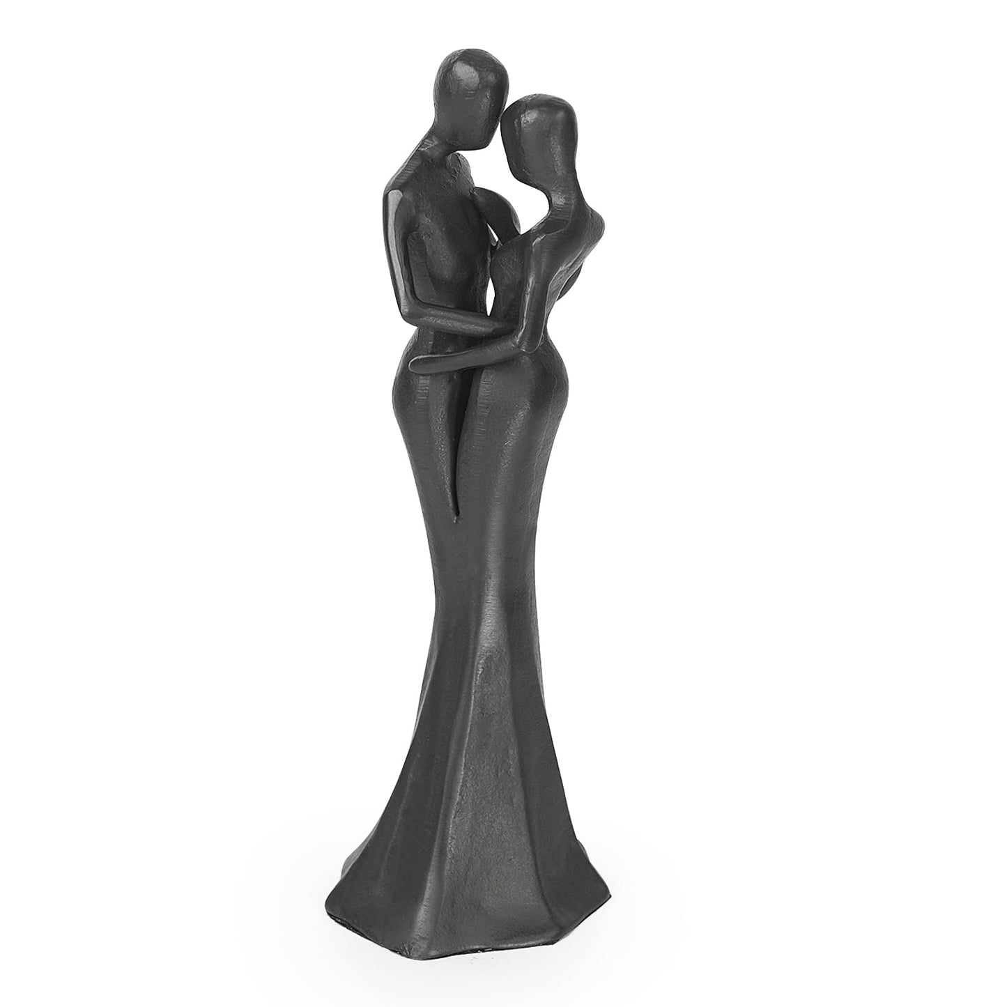 Aoneky Intimate Couple Cast Iron Sculpture - 6th Wedding Anniversary Lover Gift- Metal Couple Hugging