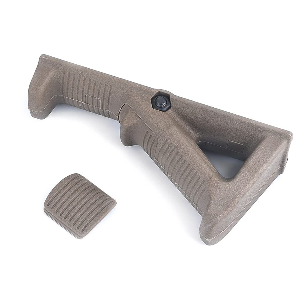 SBGJMY AFG2 Angled Foregrip Airsoft Fore Grip for 20mm Picatinny Rail System Non-slip Triangle Front Grip Tan