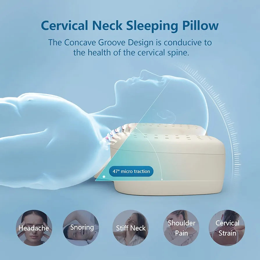 Cervical Pillow for Neck Pain Relief, Adjustable Ergonomic Contour Memory Foam Neck Pillow for Sleeping, Orthopedic Neck Support Pillow Bed Pillows for Side Back Sleepers Small