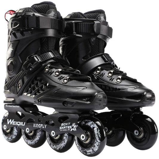 YYW Inline Skates,Men and Women Professional Roller Skates Fitness Inline Skate for Adults and Beginners Black,38