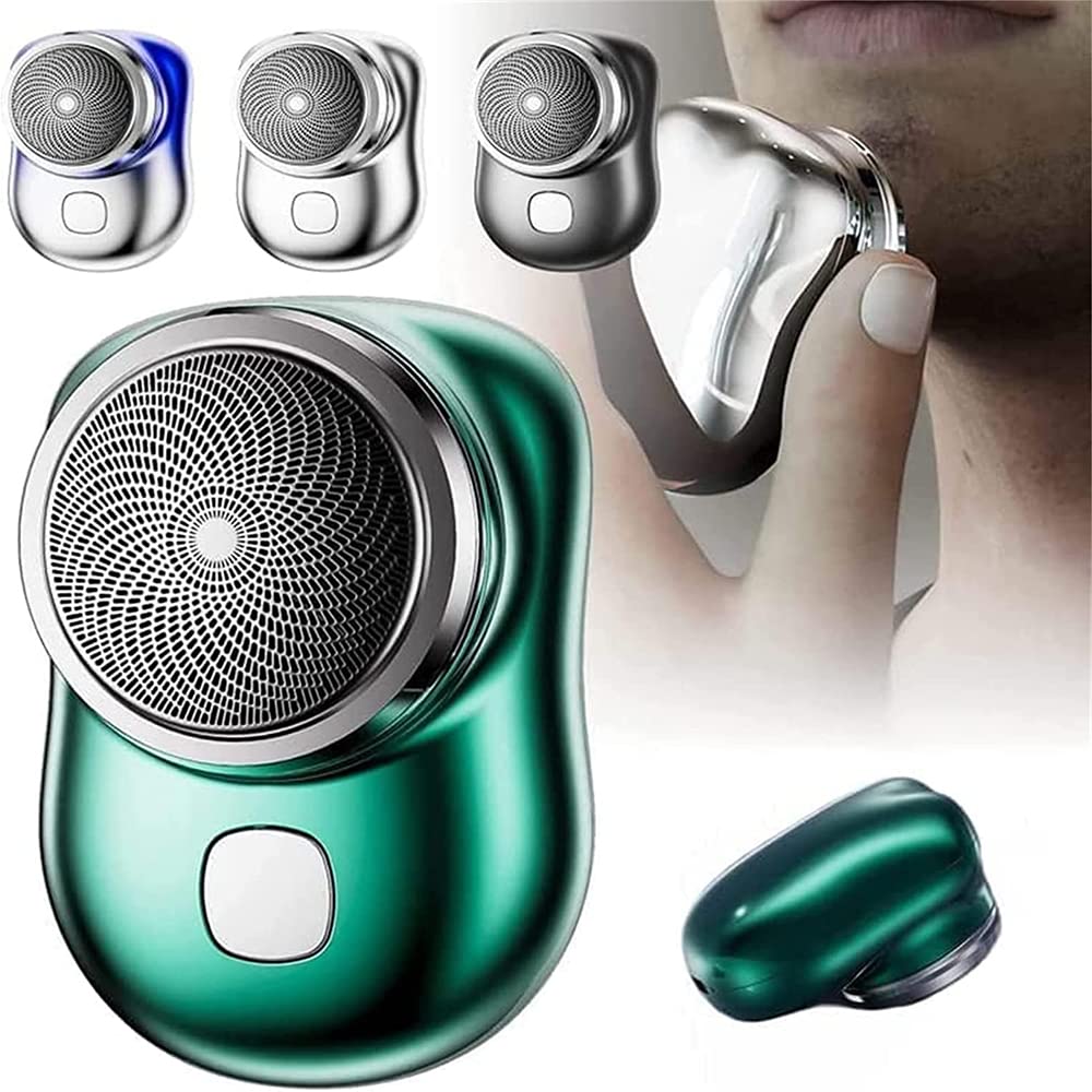 Mini Electric Shaver for Men, Electric Shaver, Razor for Men, Portable Shaver, Wet and Dry Shaver for Men, USB C Rechargeable Shaver for Home, Office, Business, Travel Green