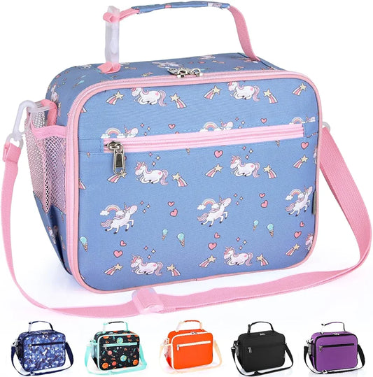 Homtibrm Insulated Lunch Bag, Kids Lunch Cool Bag with Adjustable Strap, Waterproof Lunch Box Bag for Adults Kids Boys Girls Work School Picnic Little Pony