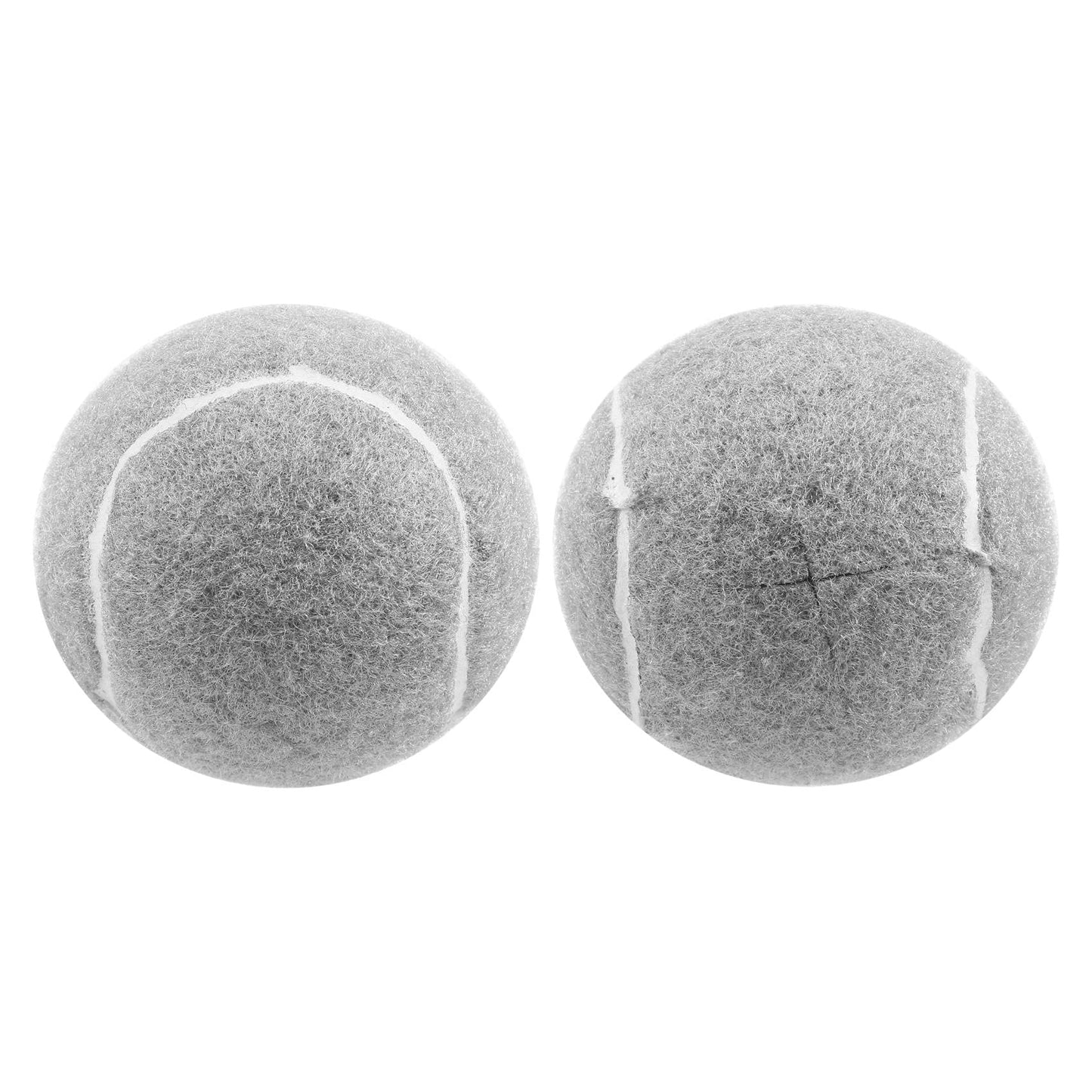 Ksrnsne 2 PCS Precut Walker Tennis Ball for Furniture Legs and Floor Protection, Heavy Duty Long Lasting Felt Pad Covering,Grey