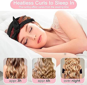 Heatless Curlers Headband - 6 PCS Heatless Curls Set - Hair Curlers No Heat - Sleep in Hair Curlers - No Heat Hair Curlers Overnight With Clip Styling Tools For Long Medium Hair