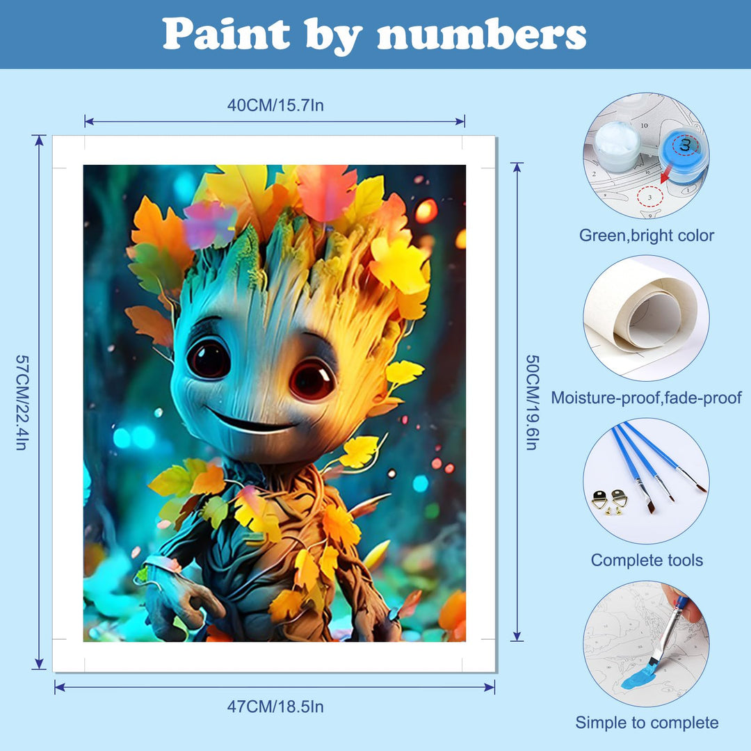 Paint by Numbers Groot DIY 40x50 cm Guardians Canvas