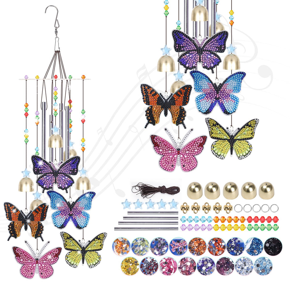 Butterfly Wind Chime Diamond Painting Kit