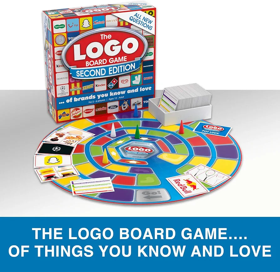 The LOGO Board Game Second Edition - The Family Board Game of Brands and Products You Know and Love, Family Games For Adults And Kids Suitable From 12+ Years