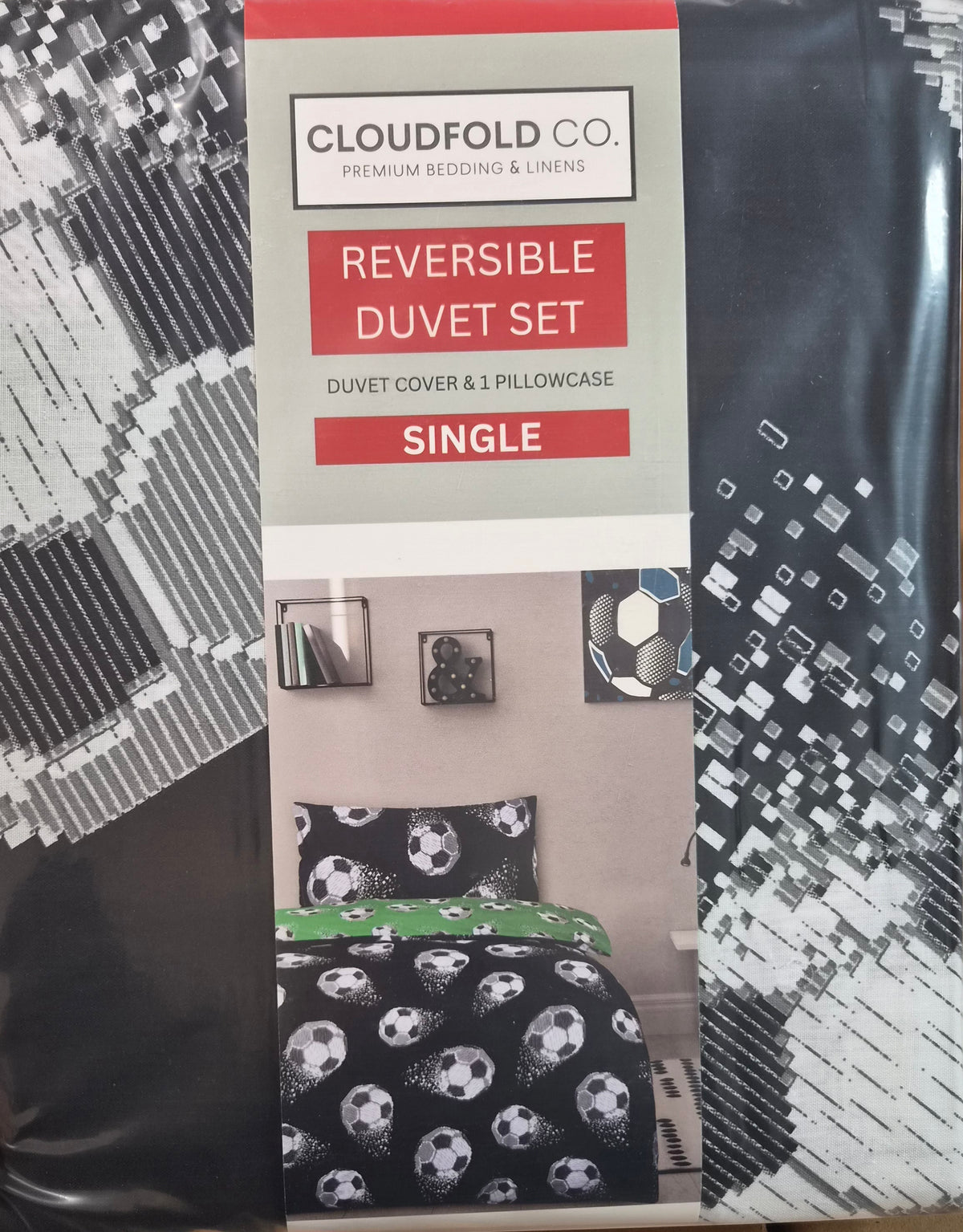 Reversible Football Duvet Set Single