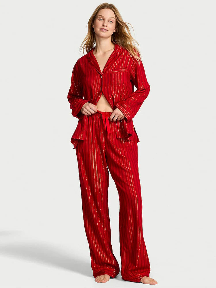 Victoria's Secret Red Stripe Flannel Pyjamas size XS to XXL