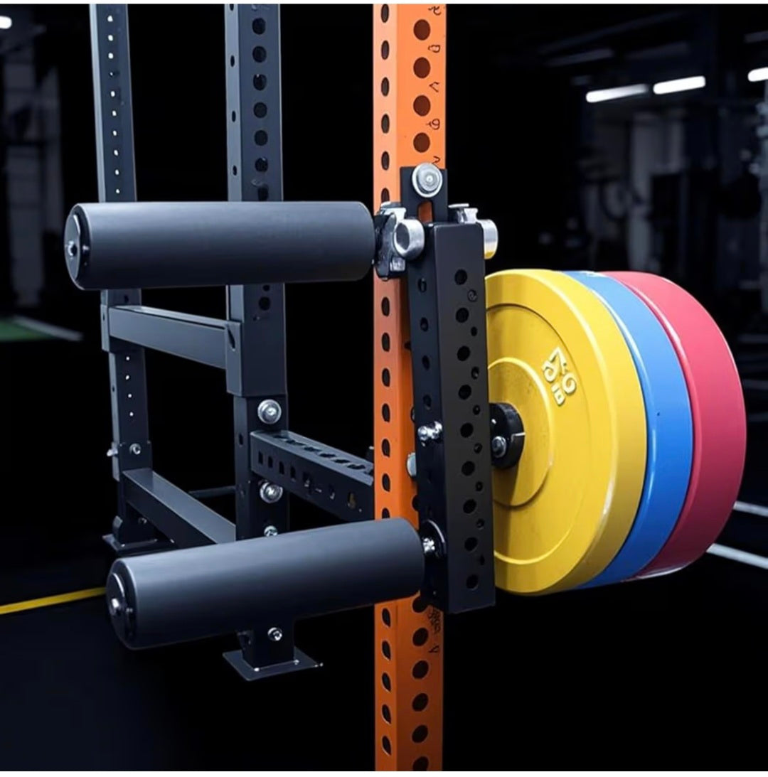 Leg Extension Attachment,Leg Squat Roller Rack Mount,Adjustable Leg Extension Machine Leg Curl Machine for Home Gym,Fit Add 2″ Weight Plates,Diameter 12cm Thickened Foam