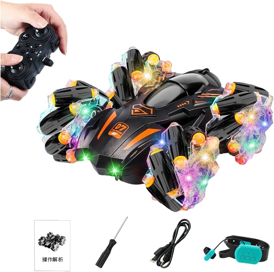 Super Power RC Car for Kids Remote Control Car LED Lighting 360degree Stunt Spin