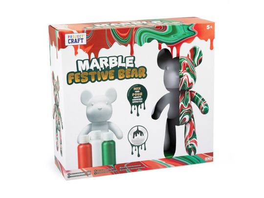 Large Marble Mix & Pour Festive Bear