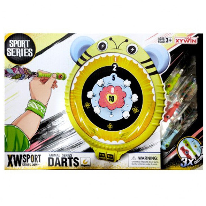 Dart Board Game Magnetic Hanging Shark Shaped Kids Learning Play Set Indoor Fun