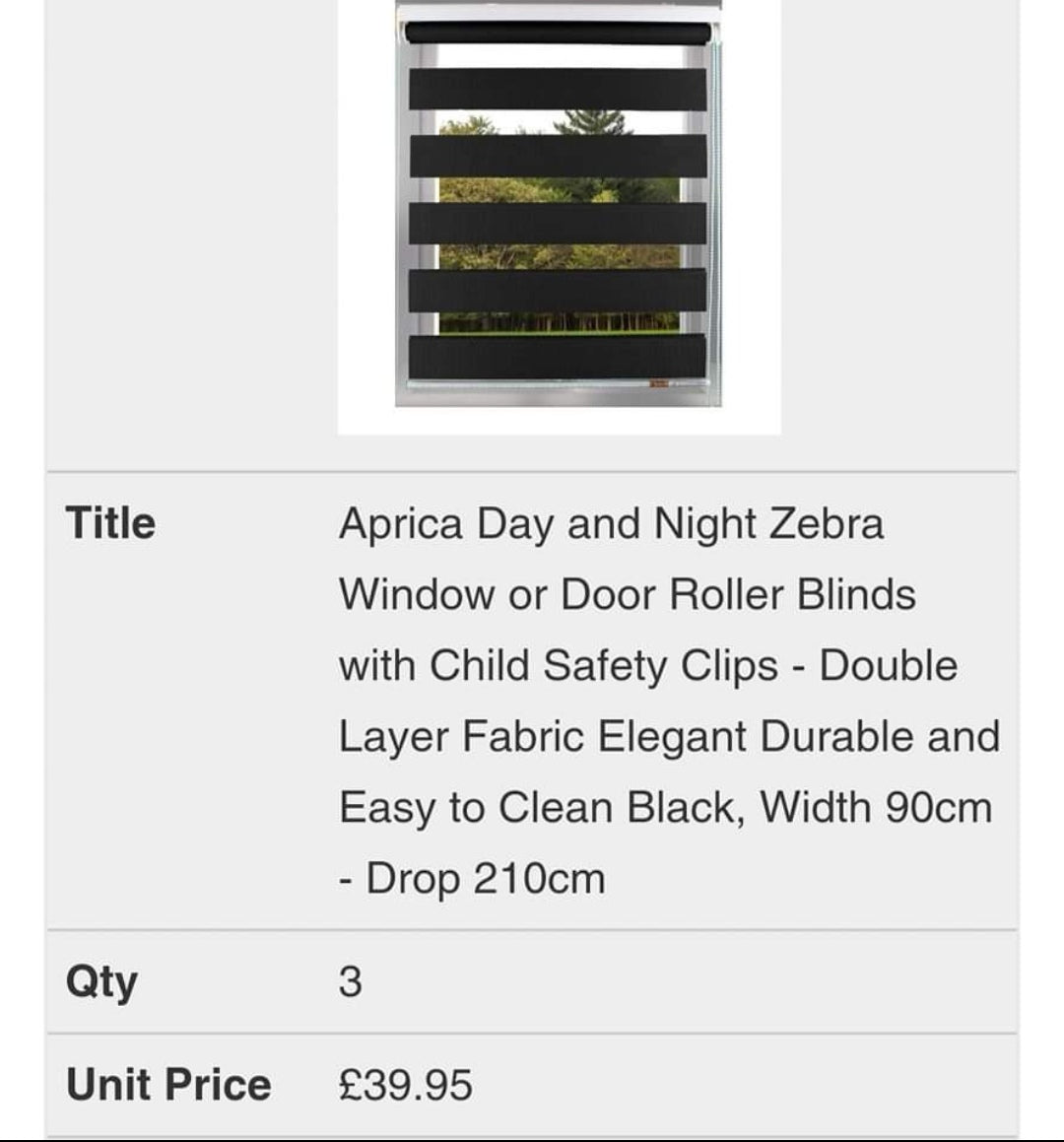 Aprica Day & Night Blind Zebra Black 90x210cm